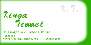 kinga temmel business card